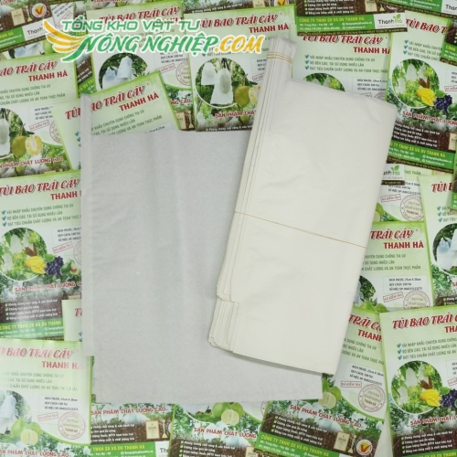 Bao bọc trái cây giá rẻ Thanh Hà chất liệu giấy sáp trắng 20x30cm