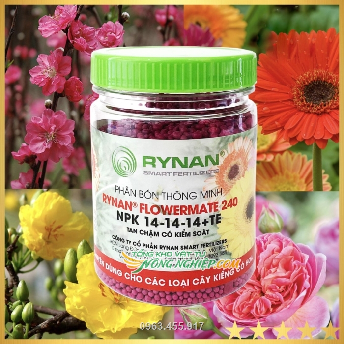 Rynan 240 cung cấp dưỡng chất cho lan suốt 3 tháng