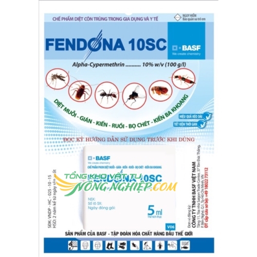 Thuốc diệt ruồi, muỗi sinh học Fendona 10SC